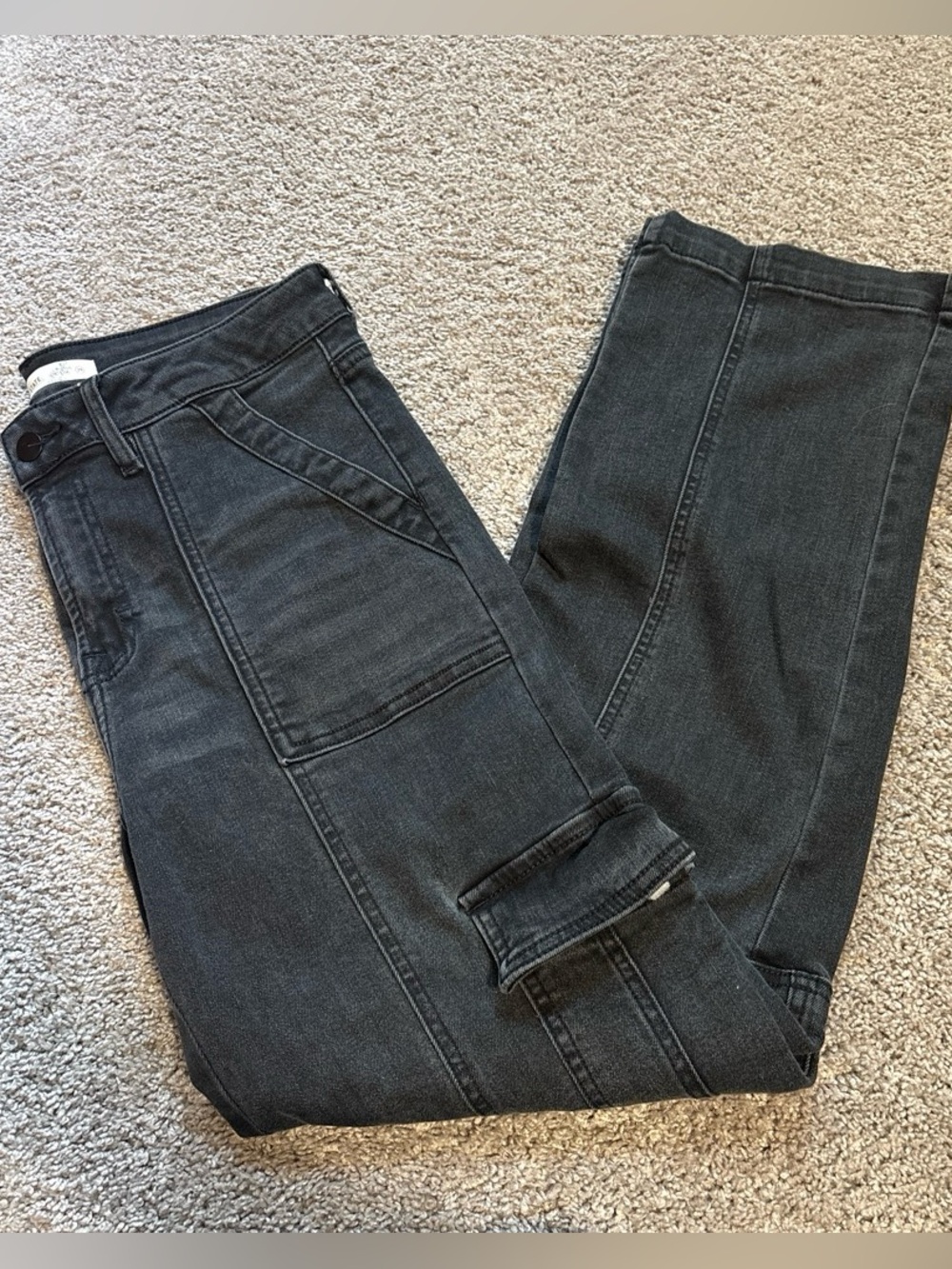 Altar'd State Women Charcoal Cargo Jeans